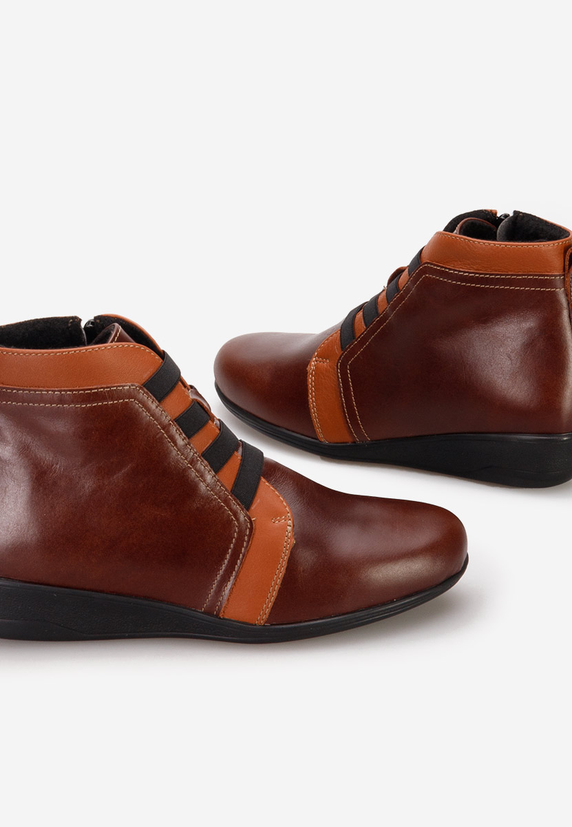 Боти естествена кожа Tashia кафяв