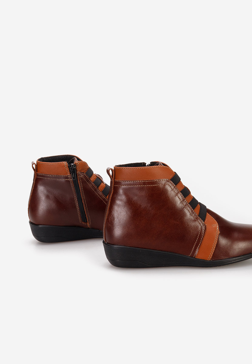 Боти естествена кожа Tashia кафяв