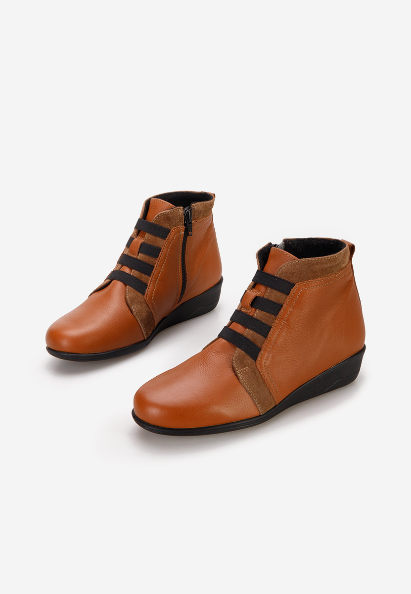 Боти естествена кожа Tashia камел