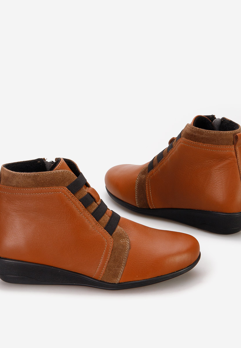 Боти естествена кожа Tashia камел