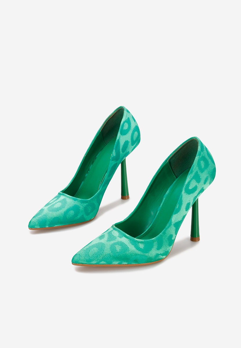 Обувки стилето Lancia зелен
