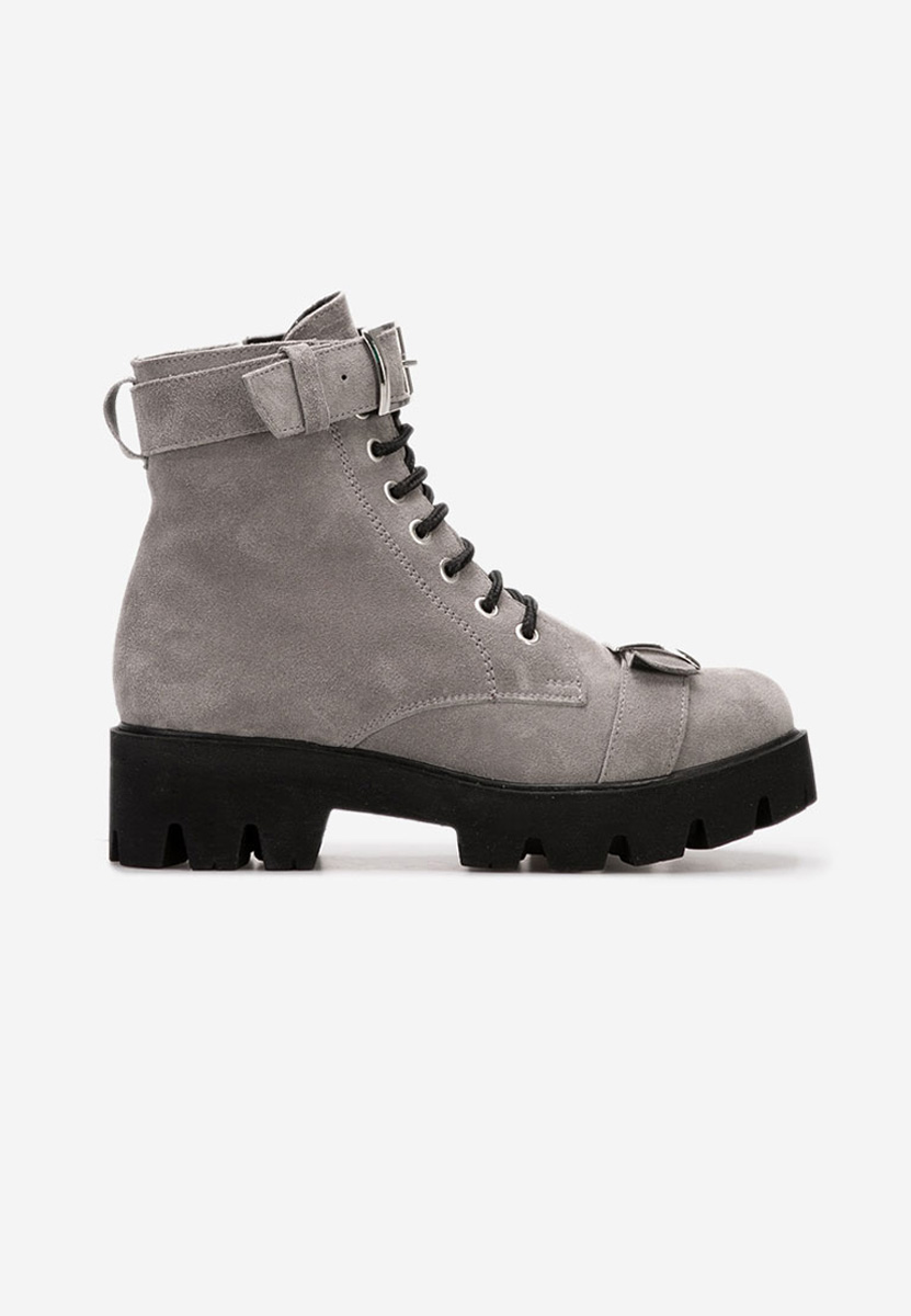 Дамски кожени боти Antonina V2 сив