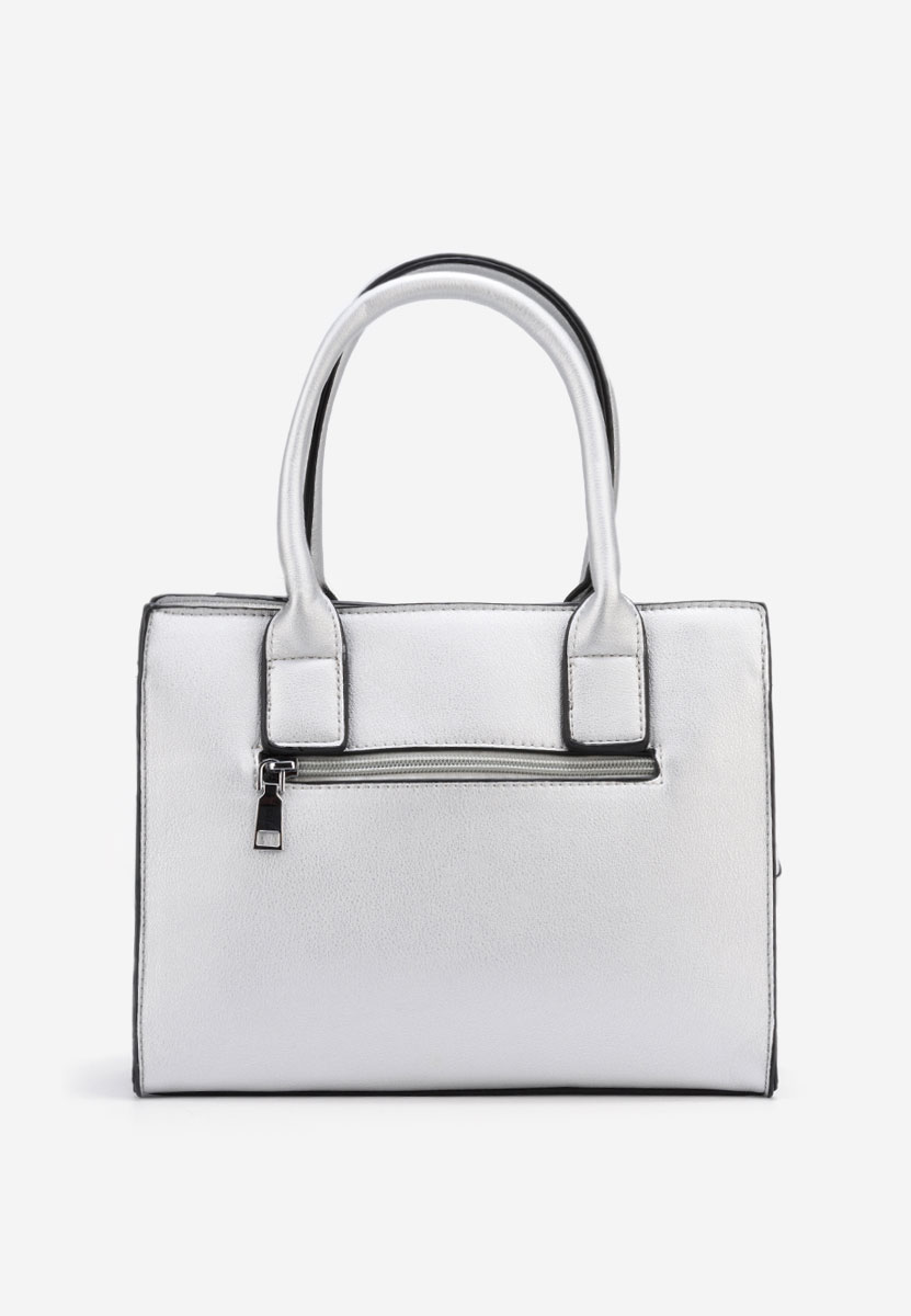 Ръчна чанта Yvesa сребриста