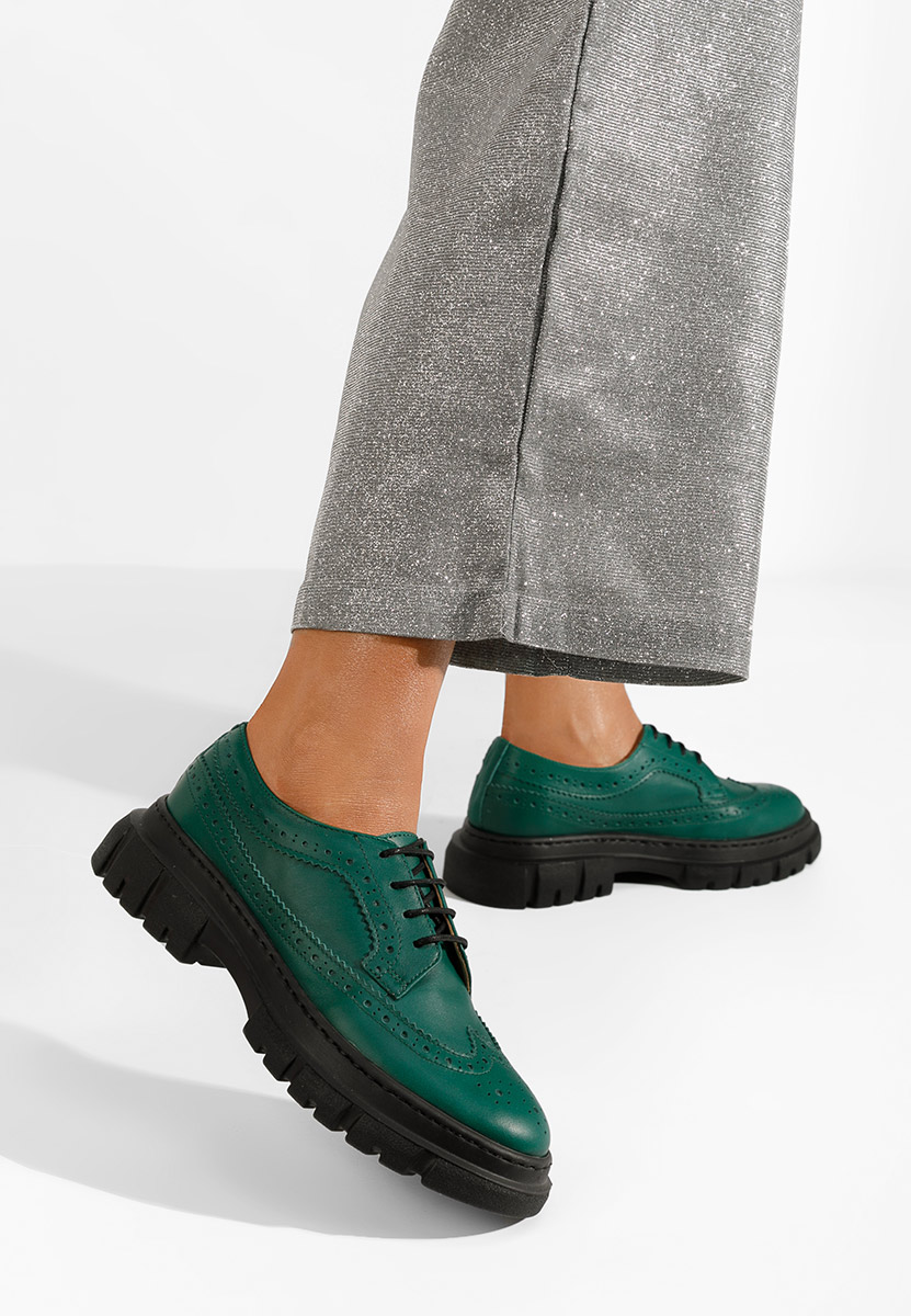 Дамски обувки brogue Henise V3 зелен