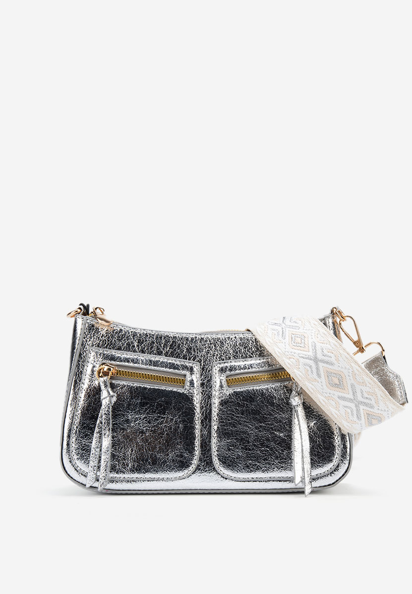 чанта за рамо Sabrya сребриста