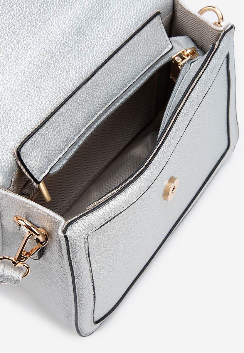 Ръчна чанта Julith сребриста