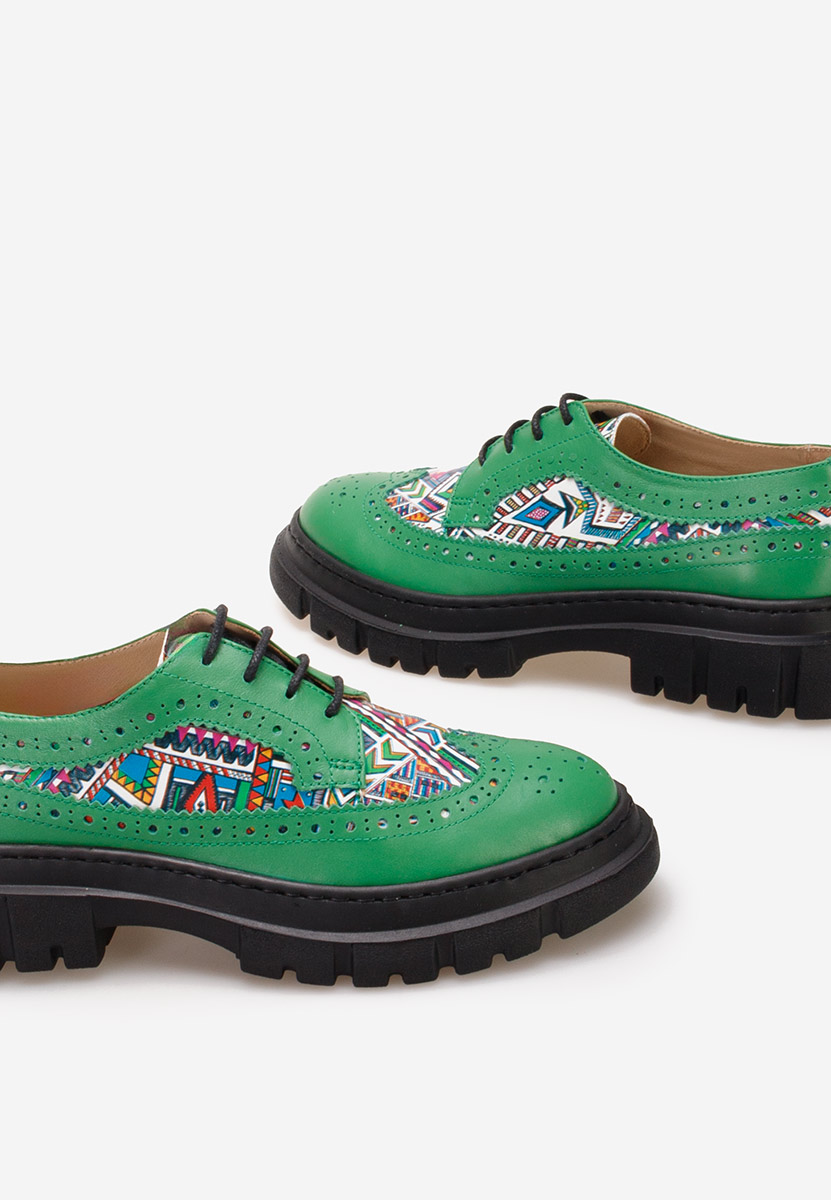 Дамски обувки brogue Henise V5 зелен