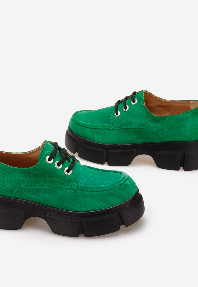 Ежедневни обувки естествена кожа Catarina зелен