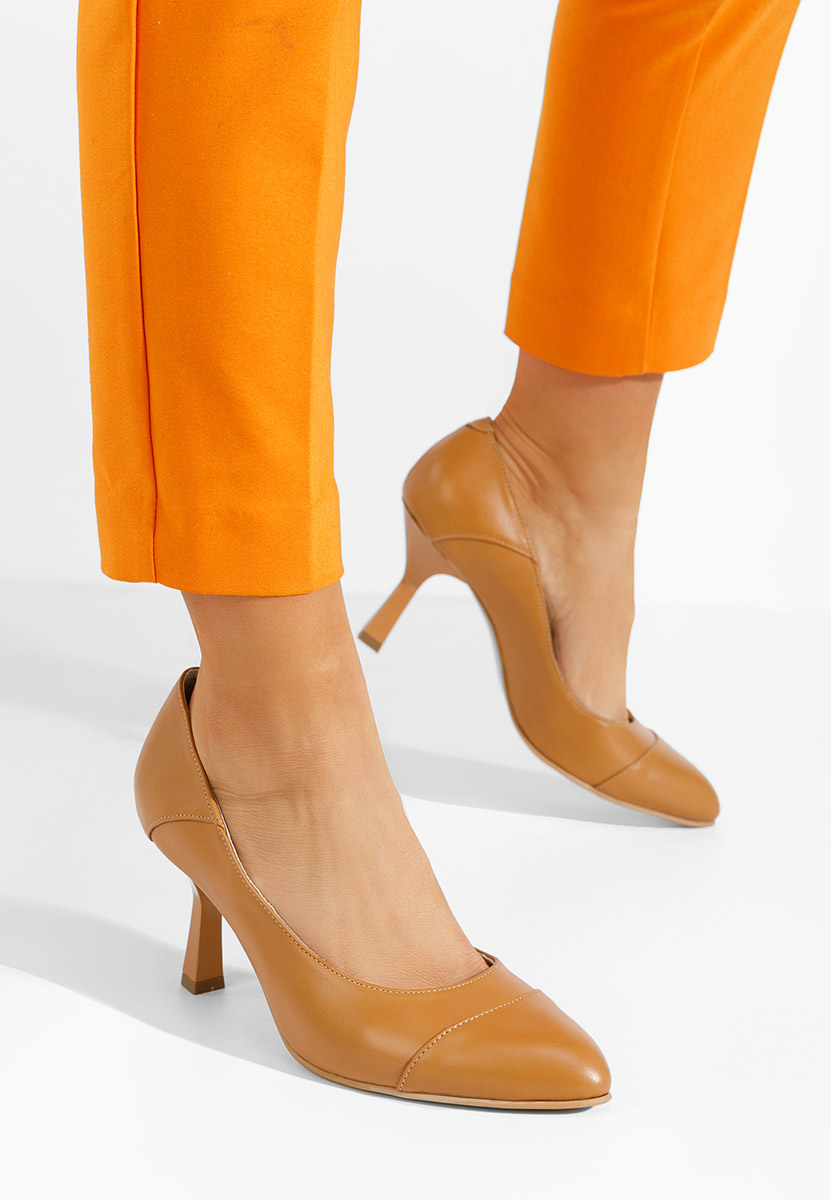 Кожени обувки Colie кафяв