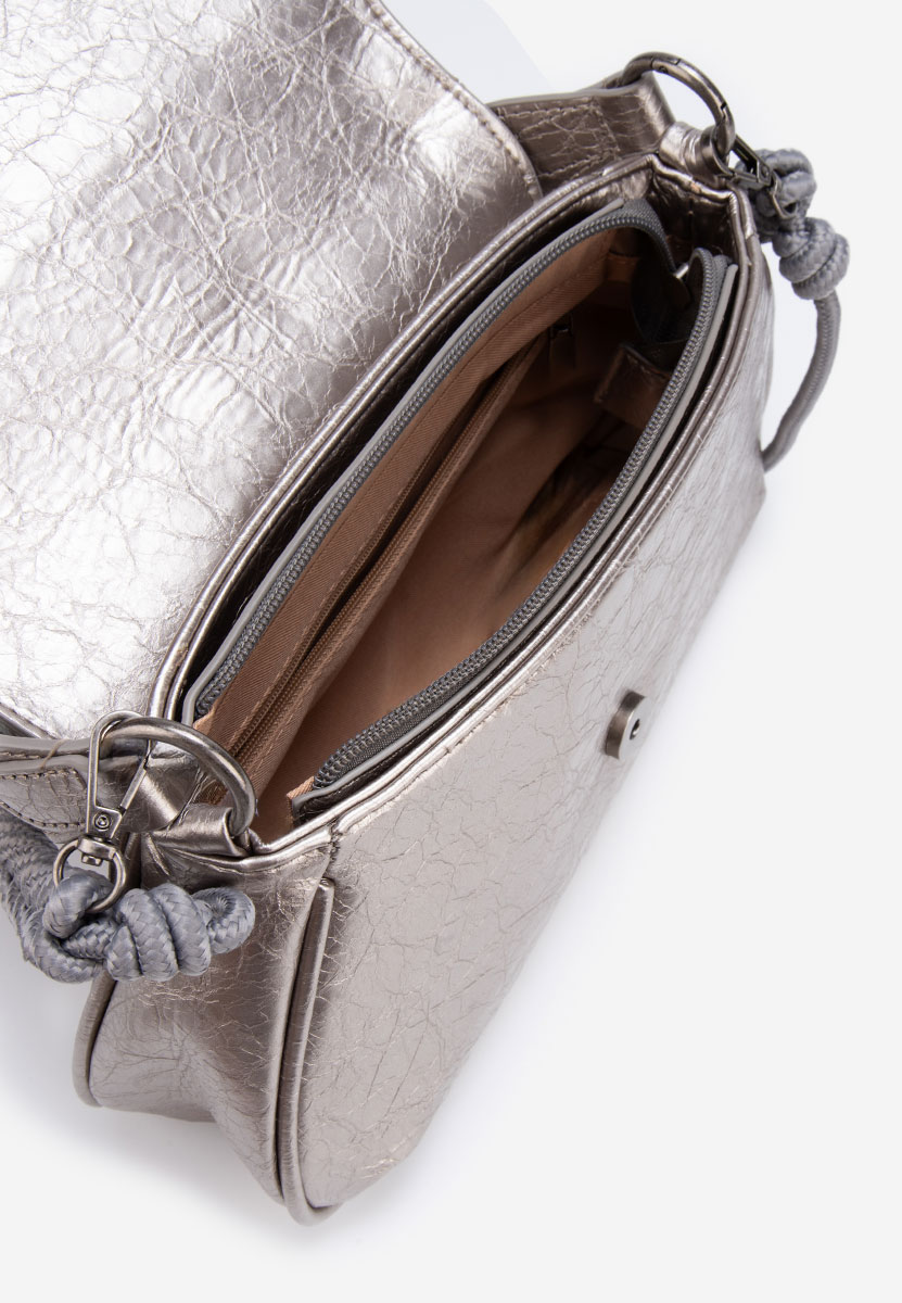 Ръчна чанта Tinsia сребриста