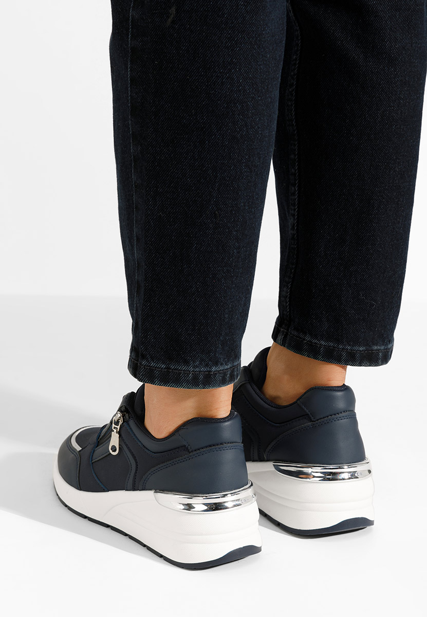 Cникърси на платформа Henia военно син