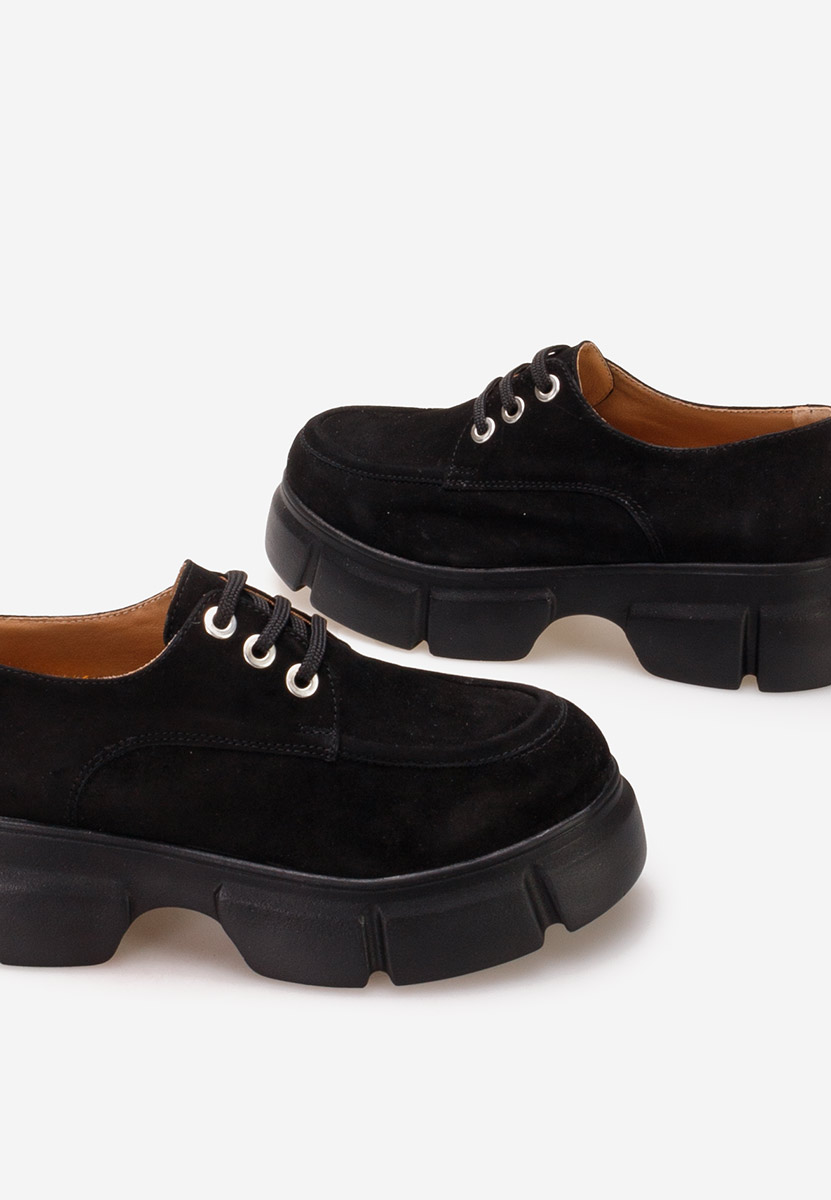 Ежедневни обувки естествена кожа Catarina черни