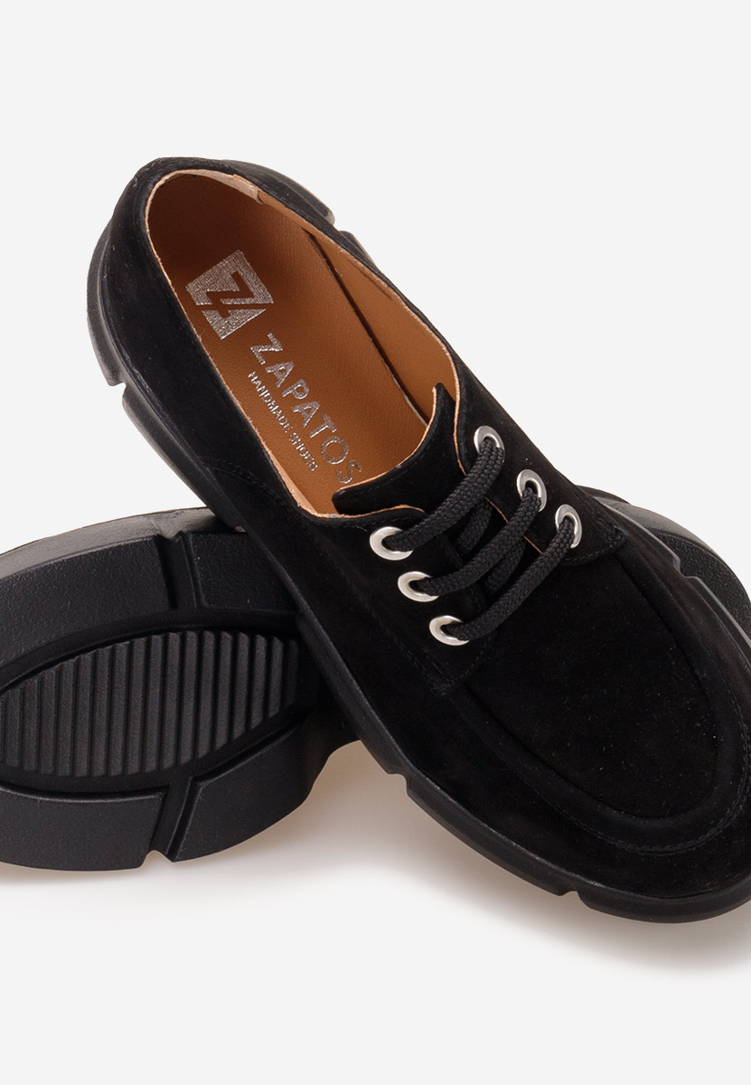 Ежедневни обувки естествена кожа Catarina черни