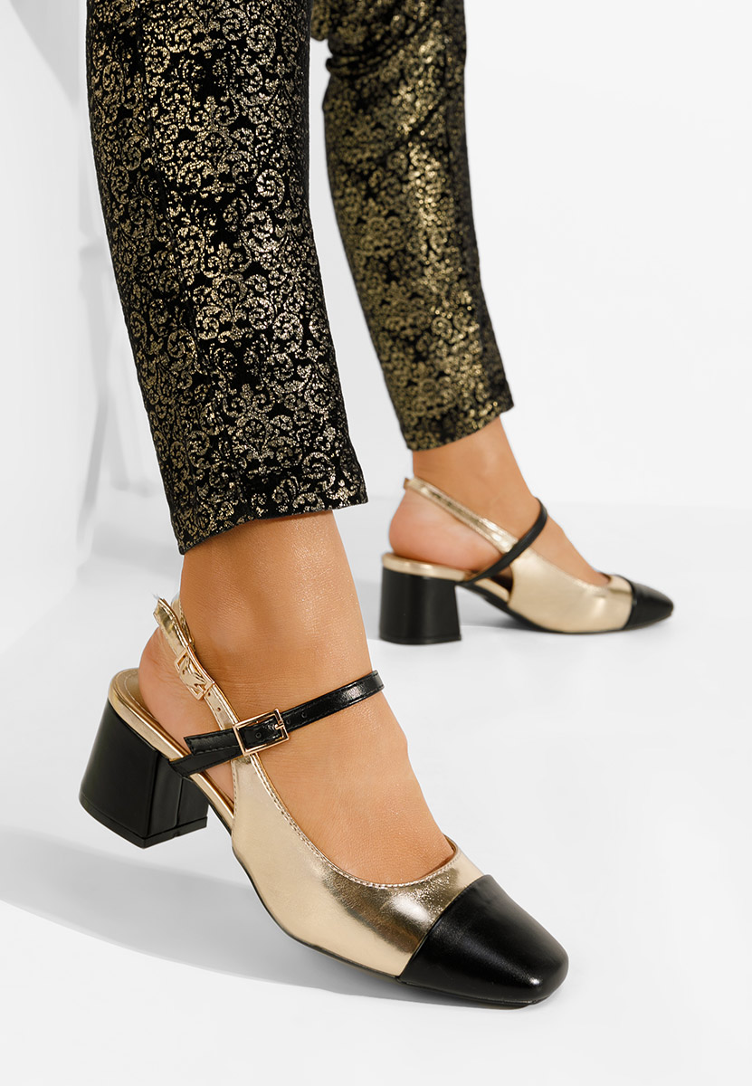 Oбувки с дебел ток Eriosa златен