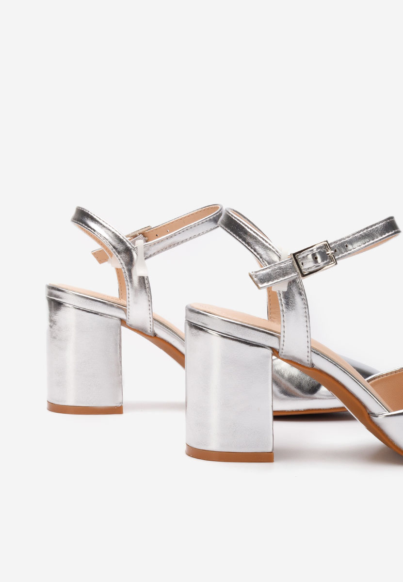 Обувки на ток Asmita сив