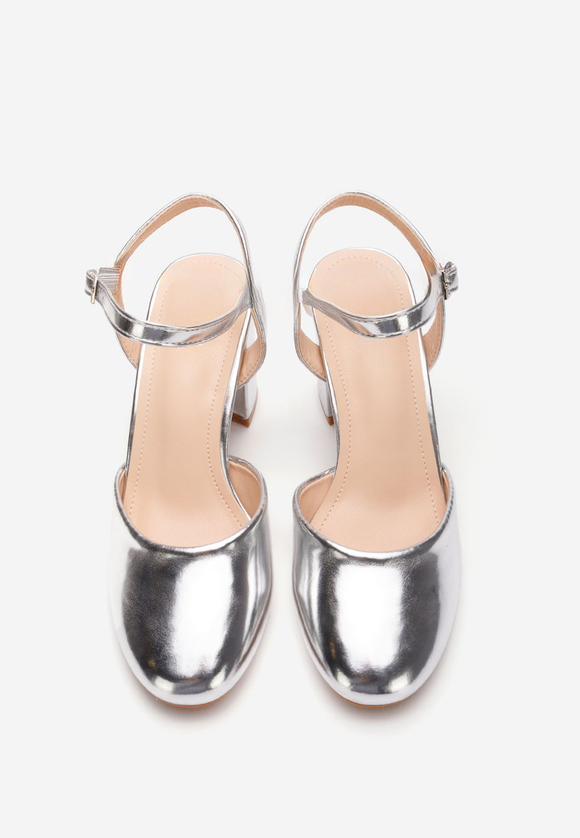 Обувки на ток Asmita сив