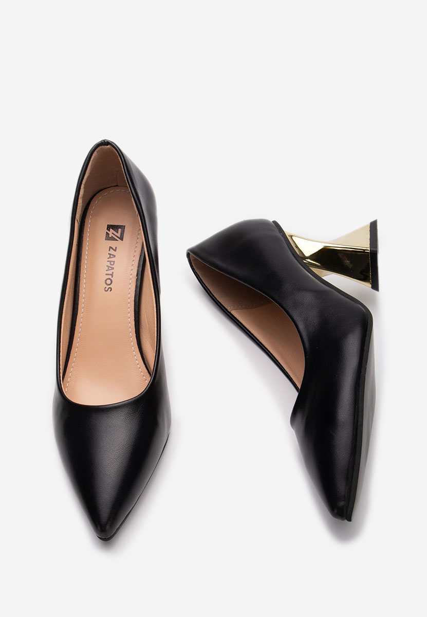 Oбувки на ток черни Rociana