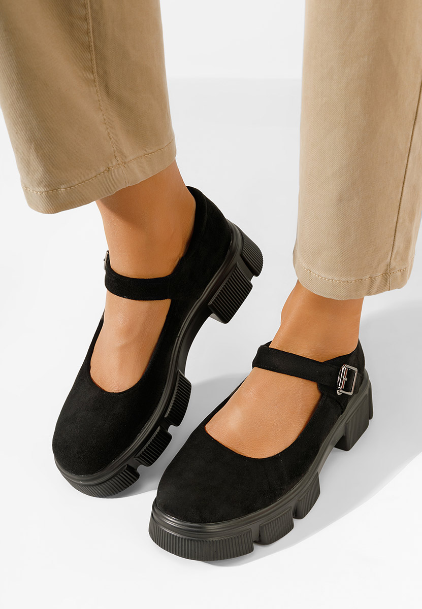 Обувки на платформа Calvina V2 черни