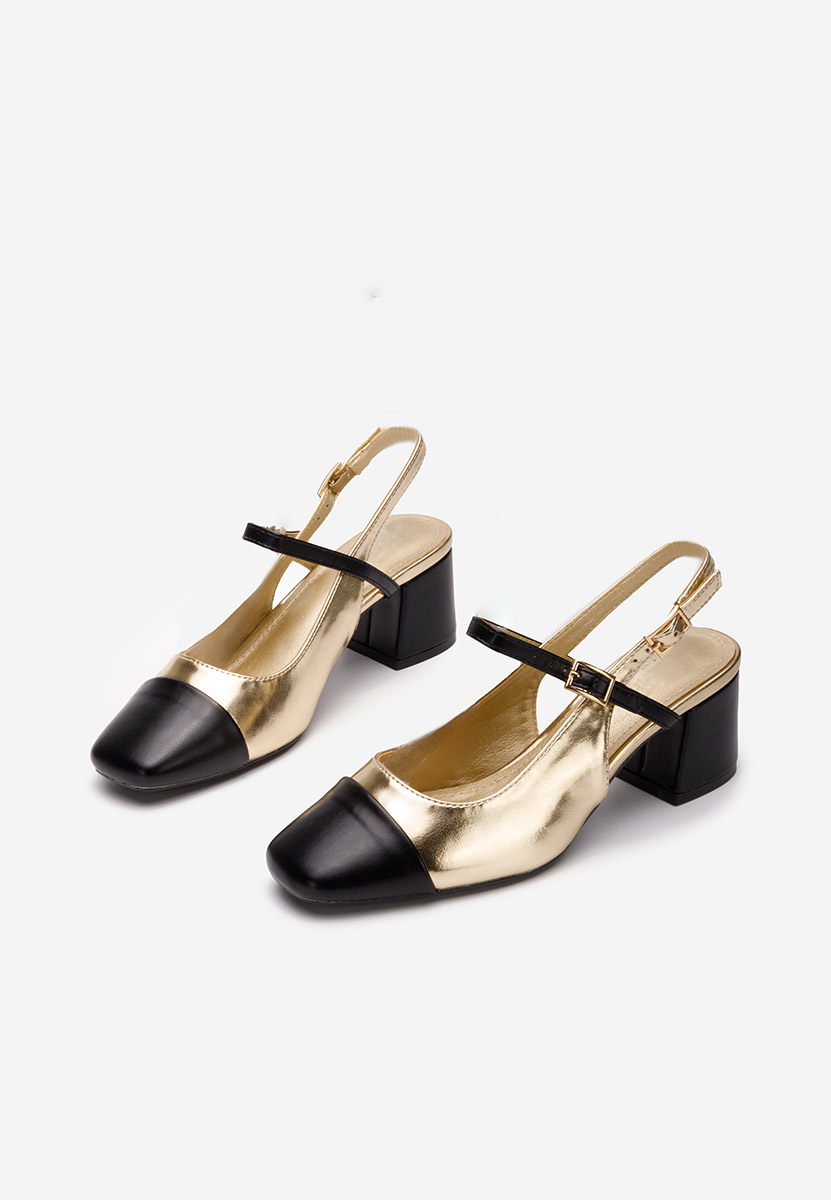 Oбувки с дебел ток Eriosa златен