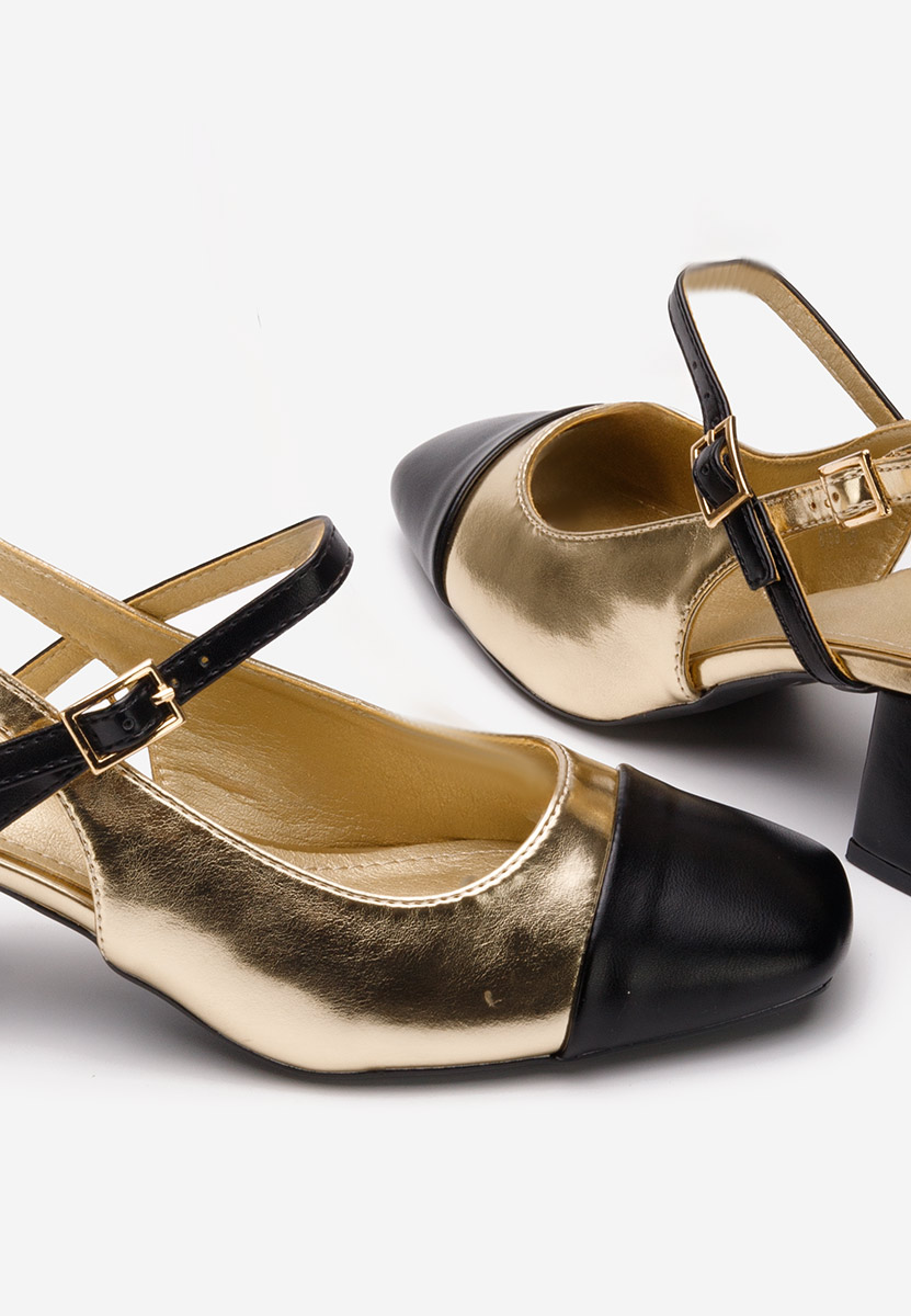 Oбувки с дебел ток Eriosa златен