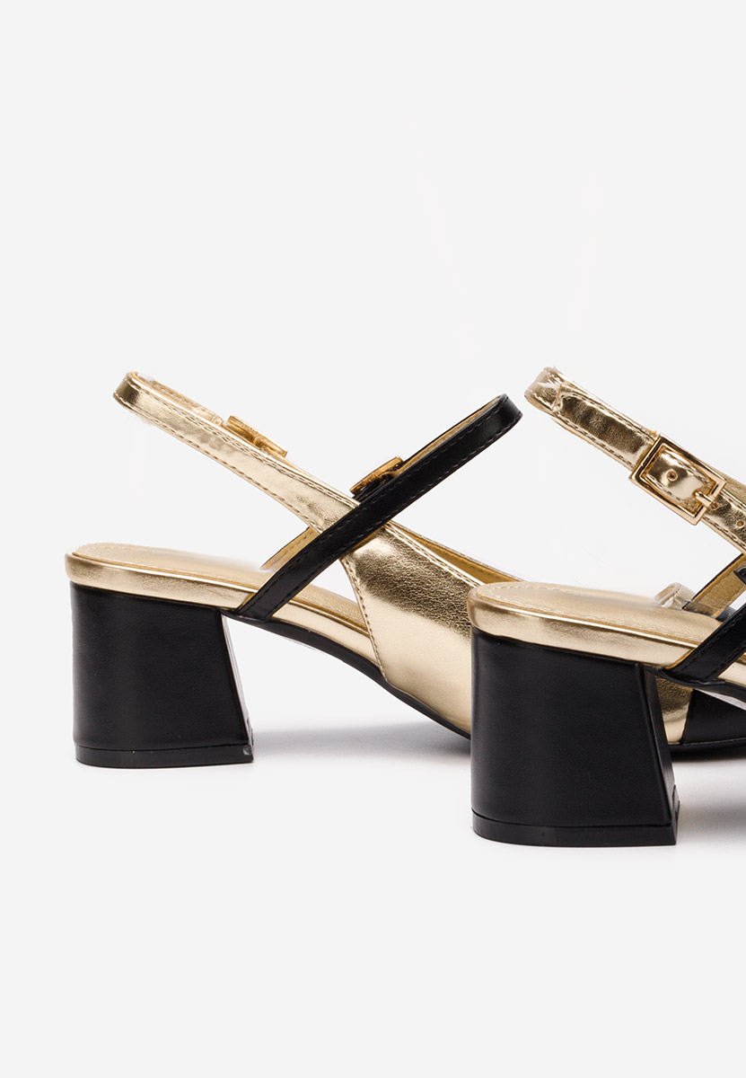 Oбувки с дебел ток Eriosa златен