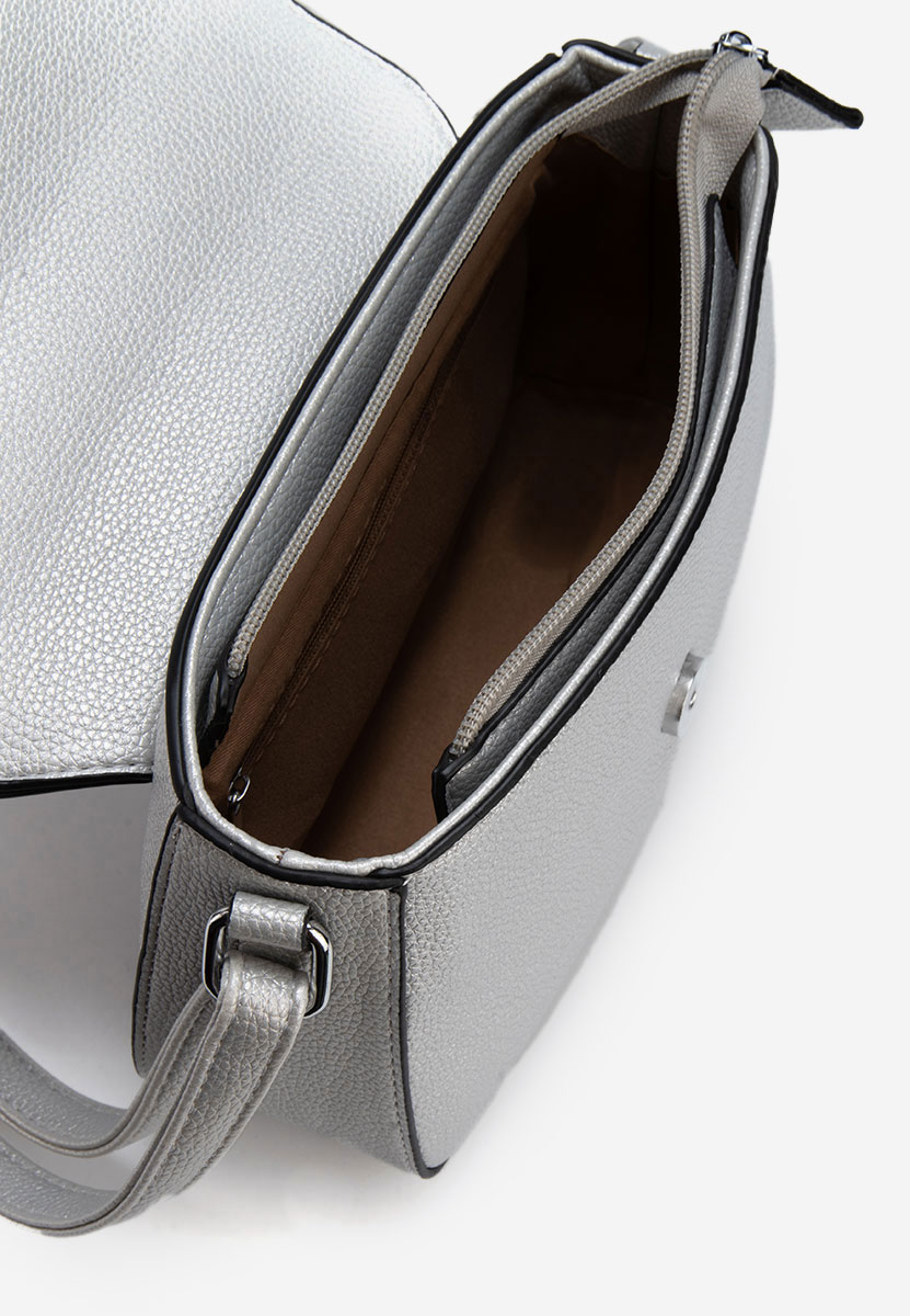 Чанта за през рамо Brenna сребриста