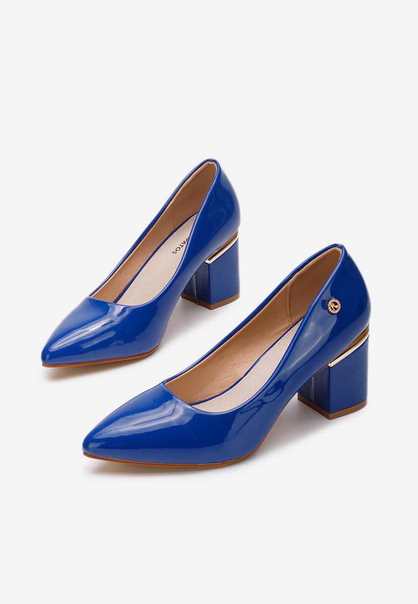 Oбувки с дебел ток Nelia V3 син