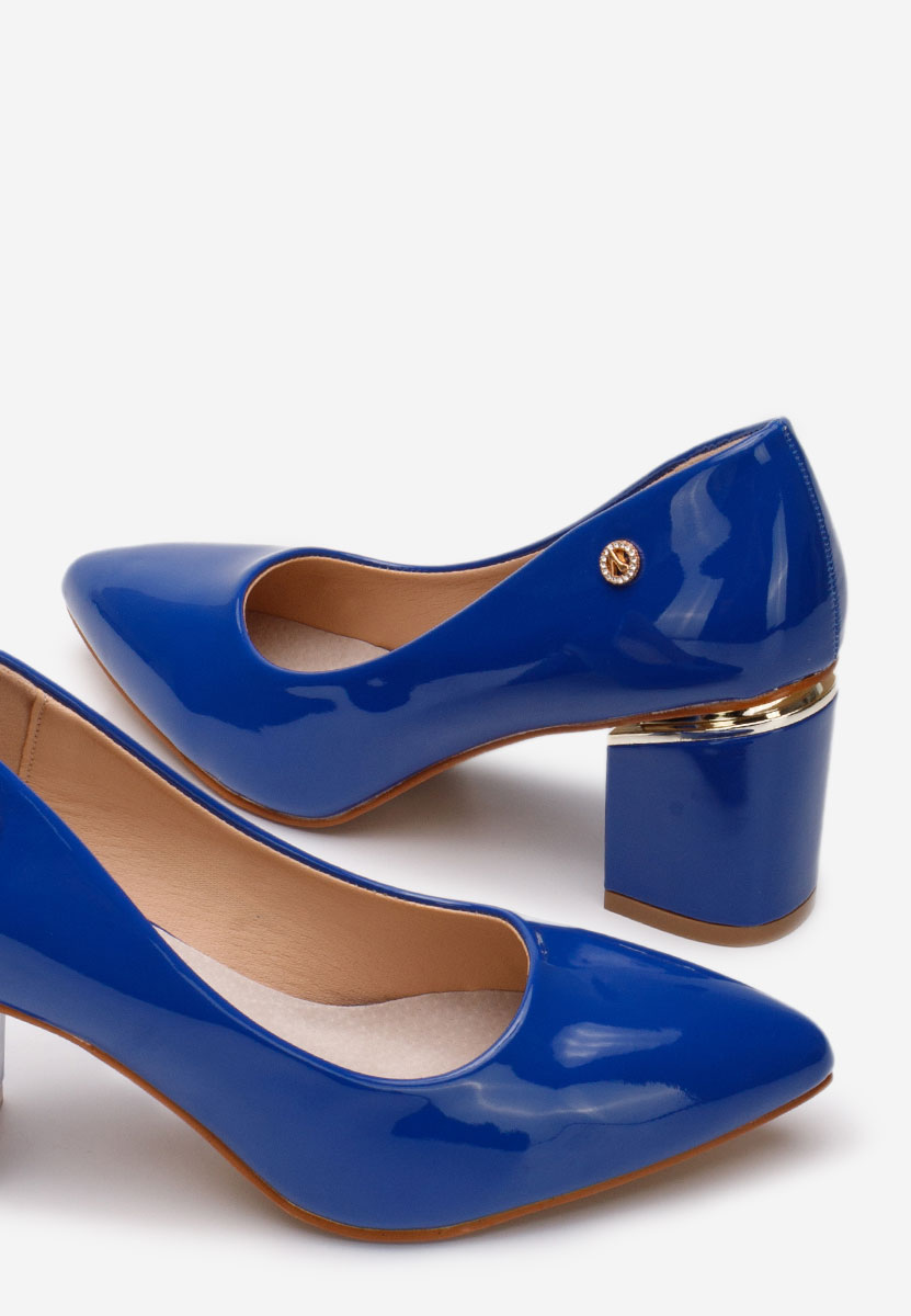 Oбувки с дебел ток Nelia V3 син