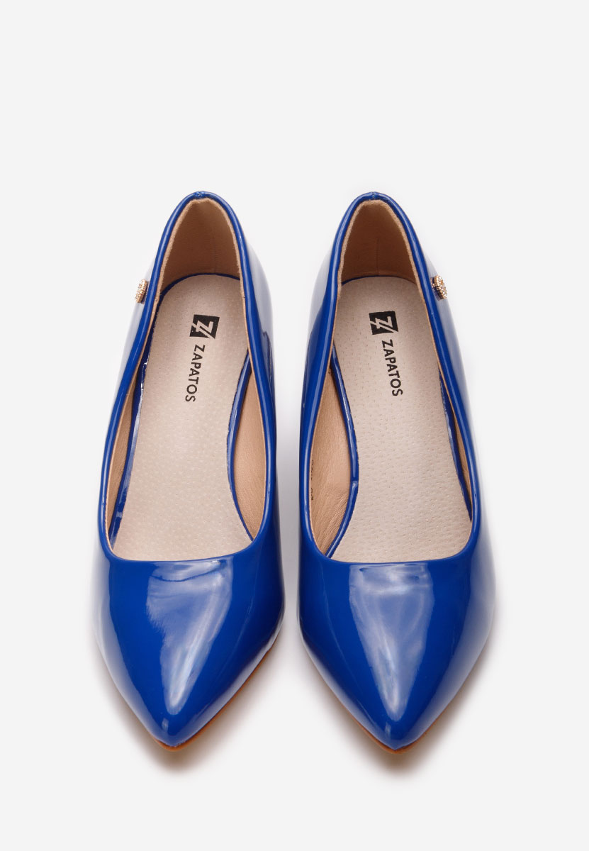 Oбувки с дебел ток Nelia V3 син