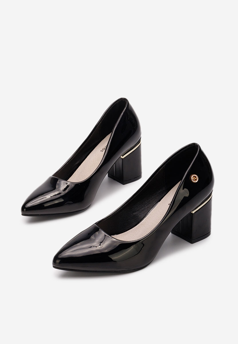 Oбувки с дебел ток Nelia V3 черни