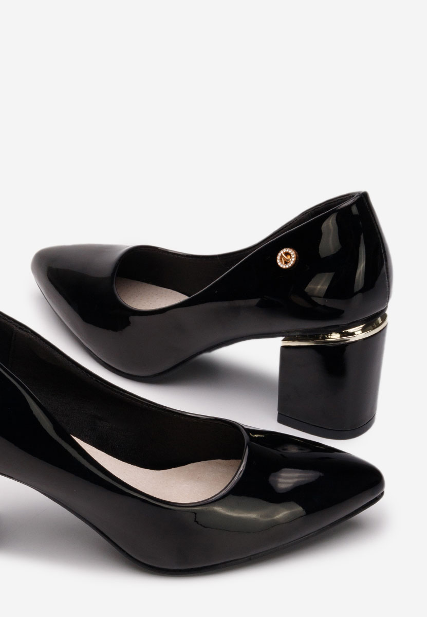 Oбувки с дебел ток Nelia V3 черни