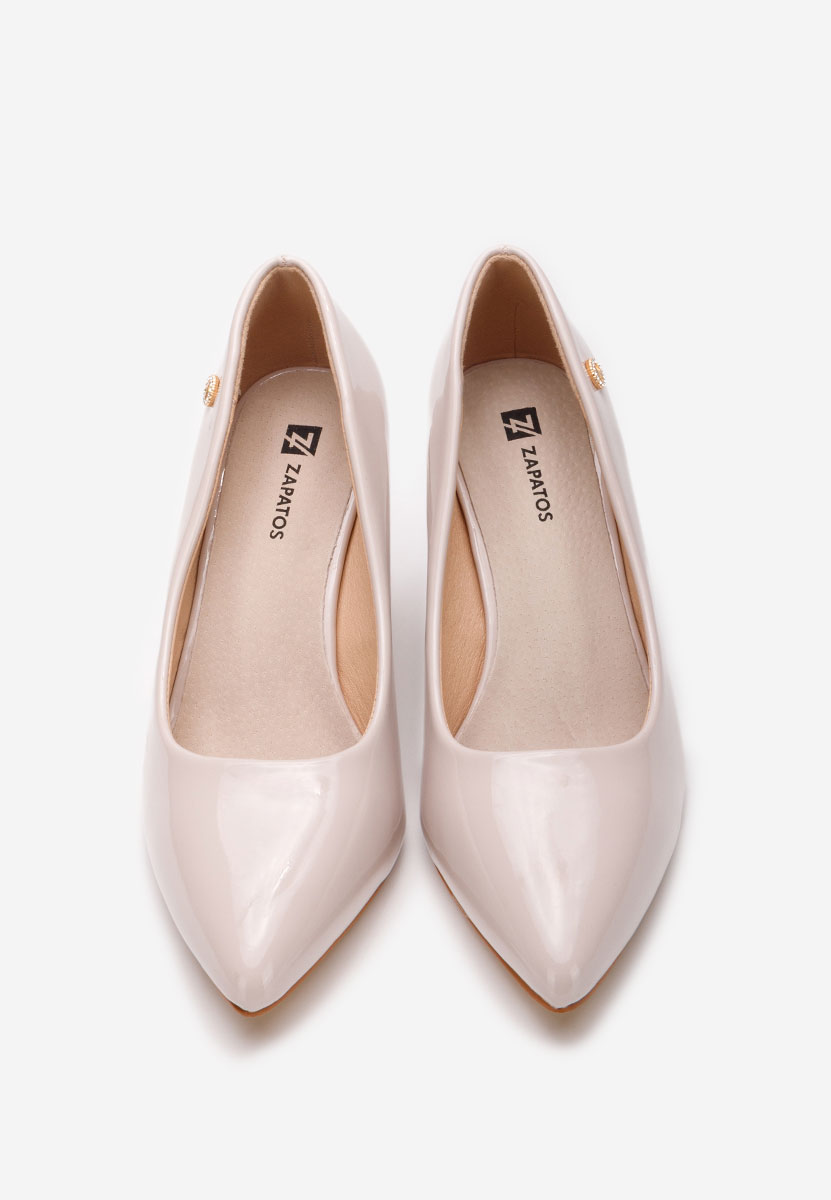 Oбувки с дебел ток Nelia V3 бежов