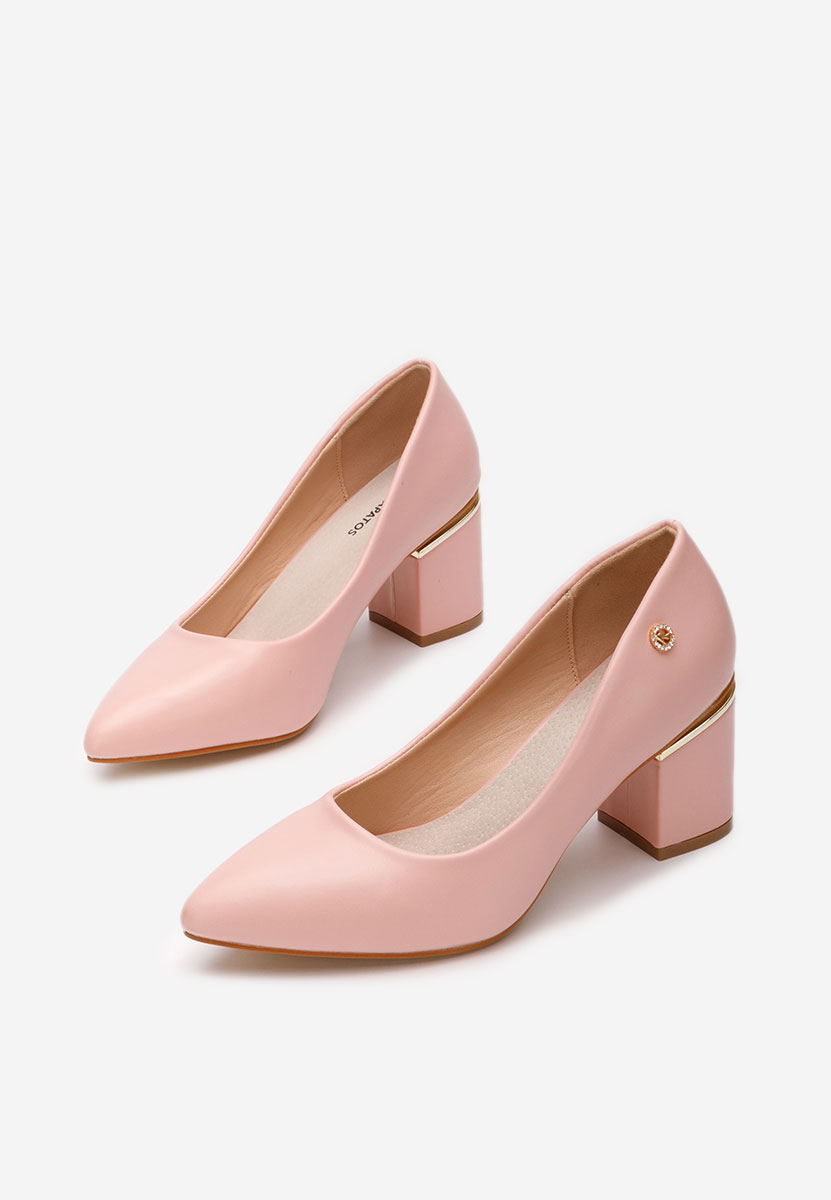 Обувки на ток Nelia розов