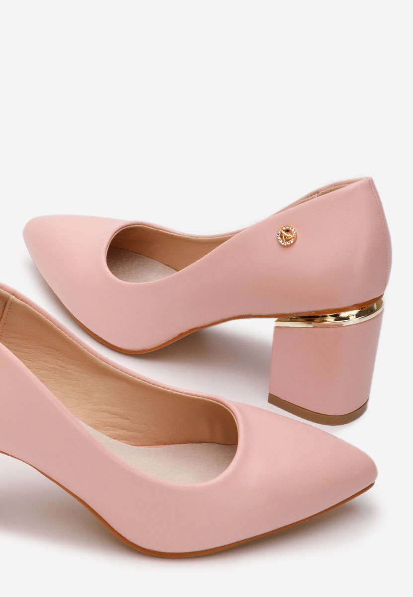 Обувки на ток Nelia розов