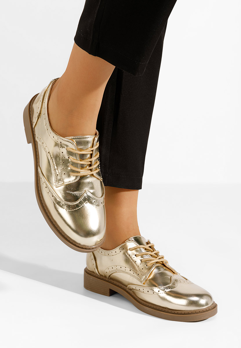Дамски обувки brogue Cametia златен