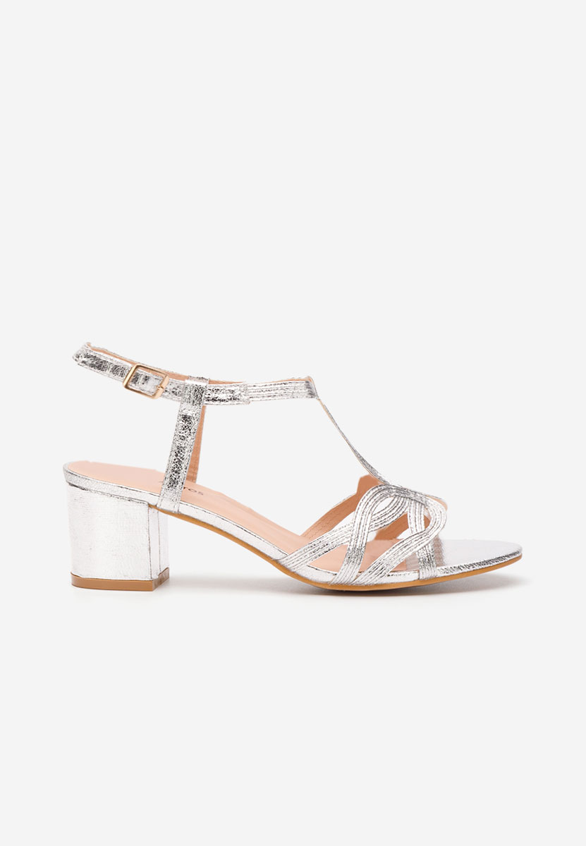 Сандали на ток Siltia сив