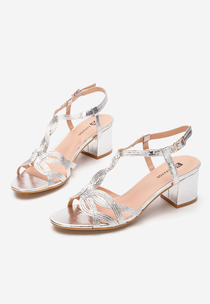 Сандали на ток Siltia сив