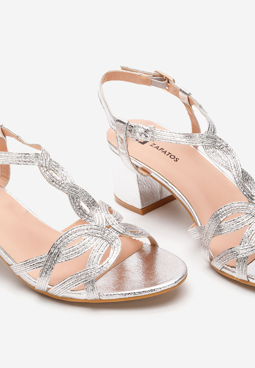 Сандали на ток Siltia сив