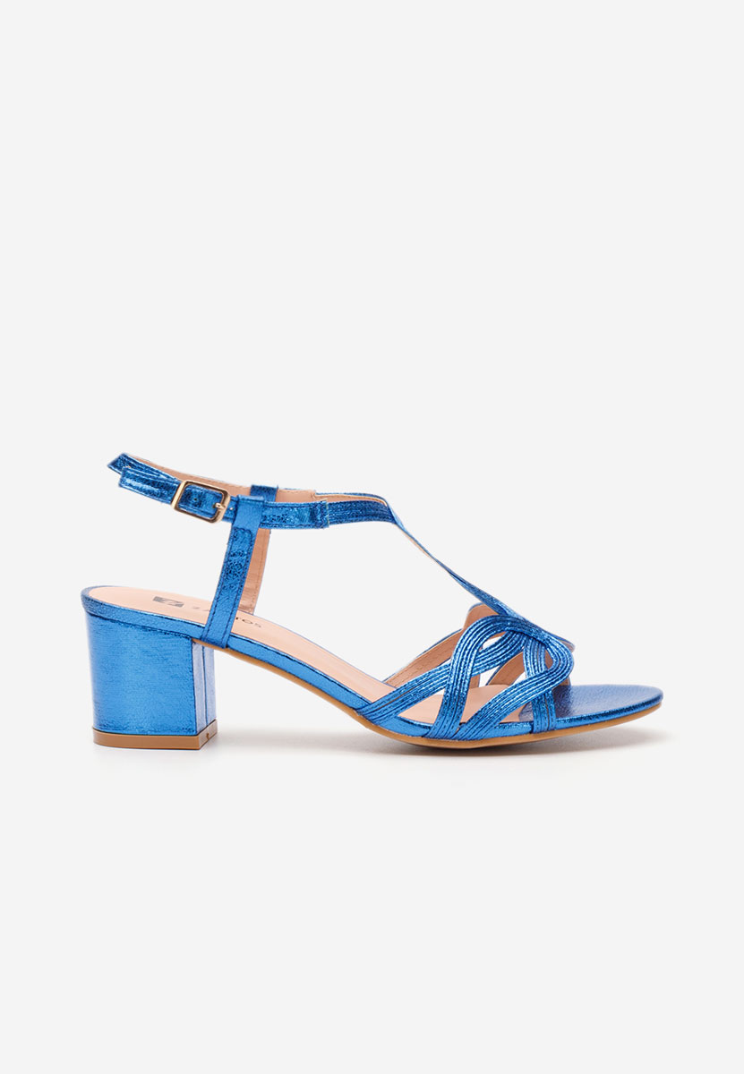 Сандали на ток Siltia син