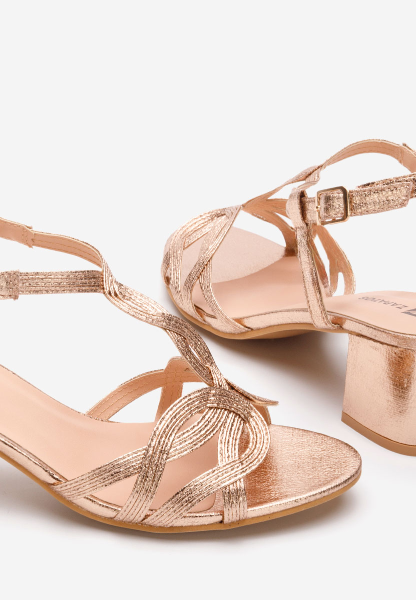 Сандали на ток Siltia шампанско