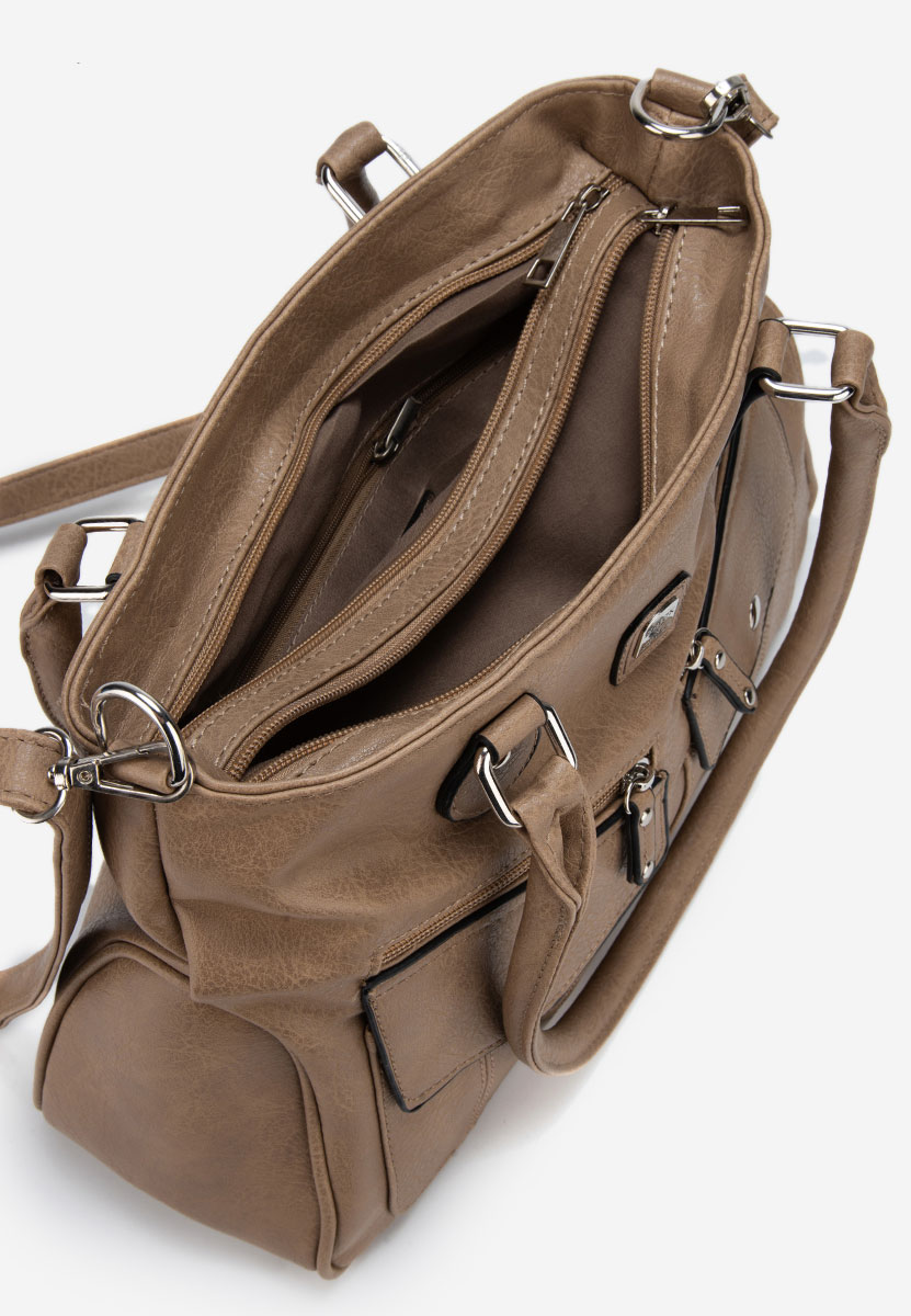 Ръчна чанта Yuka каки