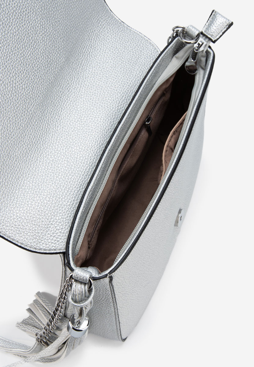 чанта за рамо Anyssa сребриста