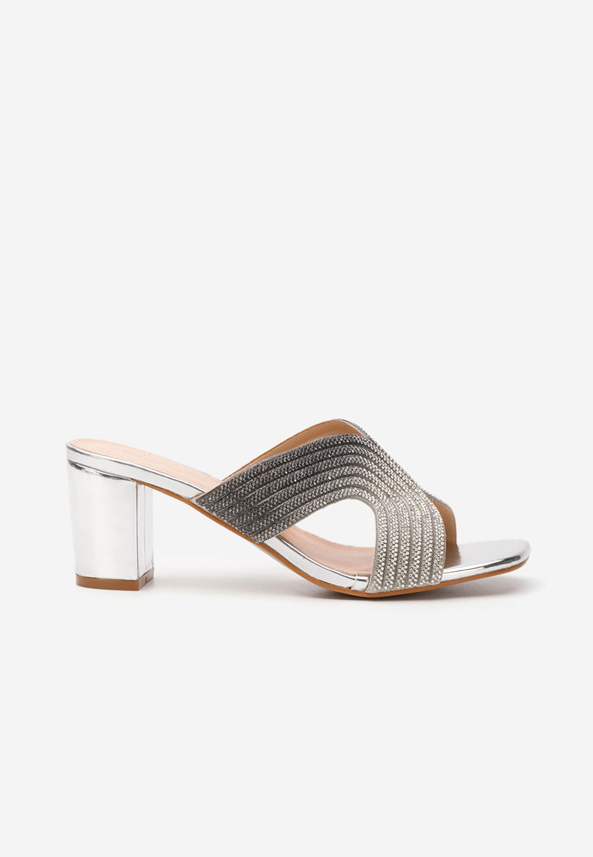 Чехли на ток Giorgiana сив