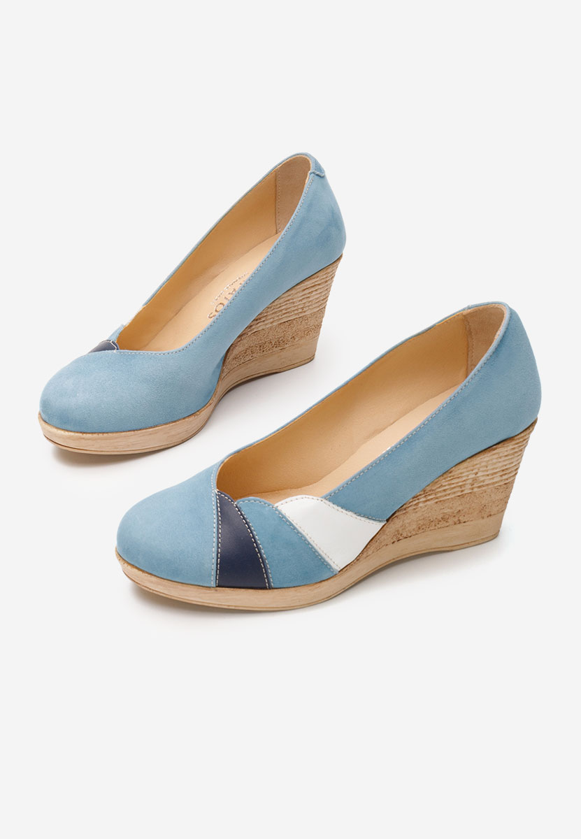 Обувки на платформа Iryela светло син