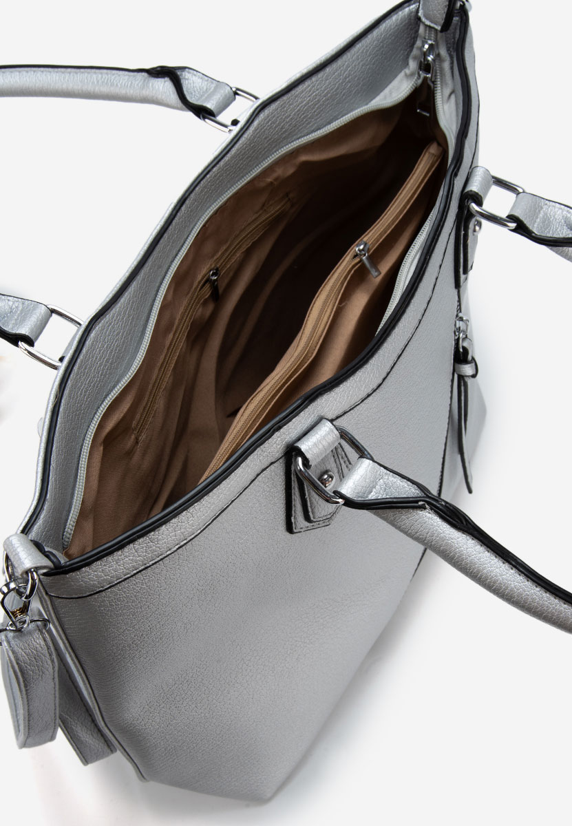 Дамски офис чанта Adepa V2 сребриста