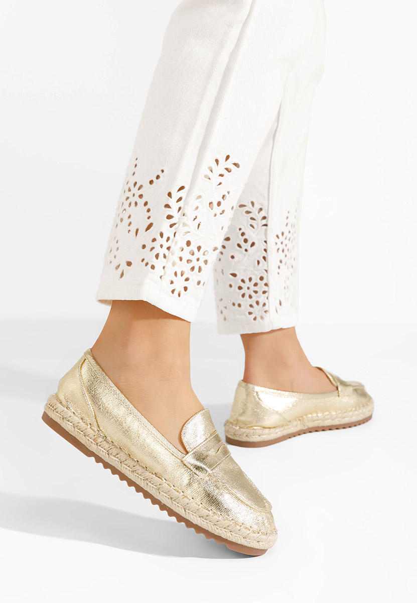 Дамски мокасини Elanore златен
