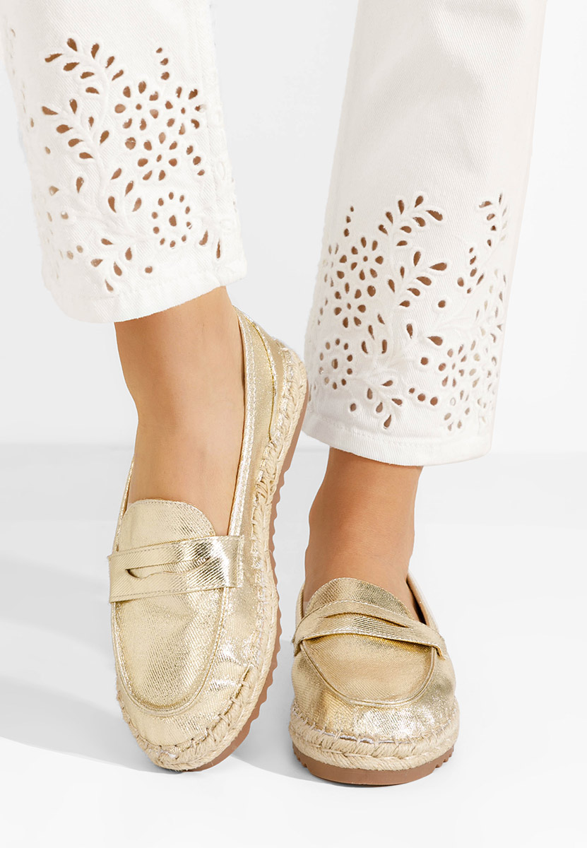 Дамски мокасини Elanore златен