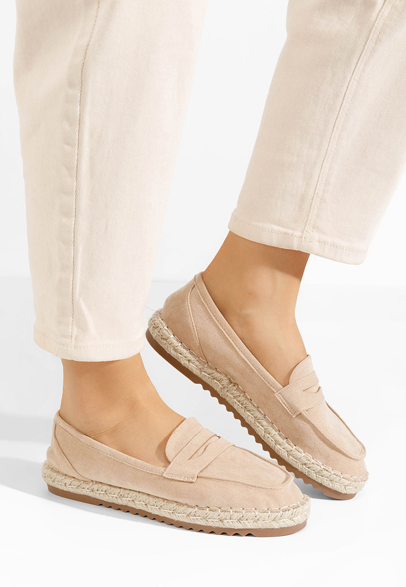 Дамски мокасини Elanore телесен цвят