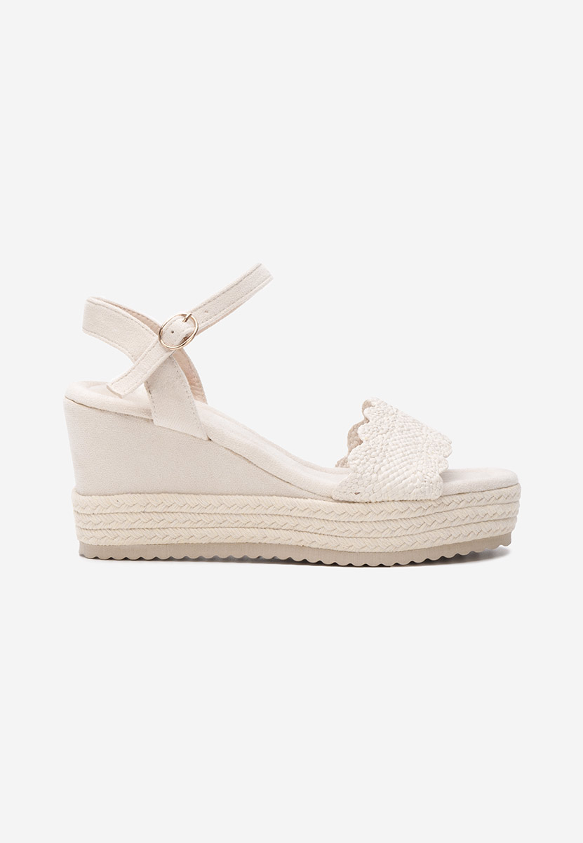 Сандали на платформа Miliana бели