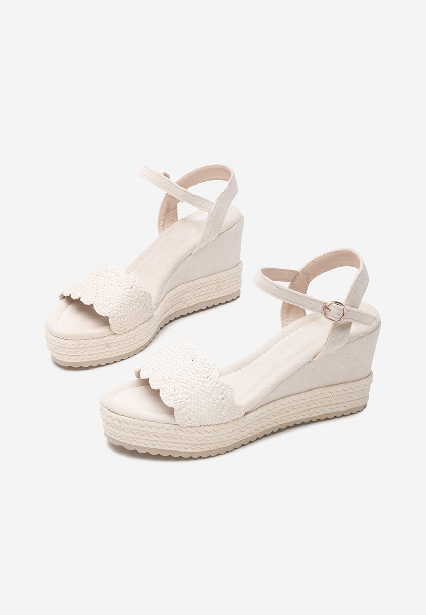 Сандали на платформа Miliana бели